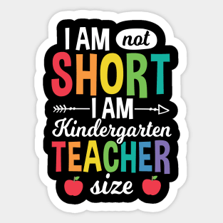 Funny Kindergarten Teacher Size Back To School Gift Sticker